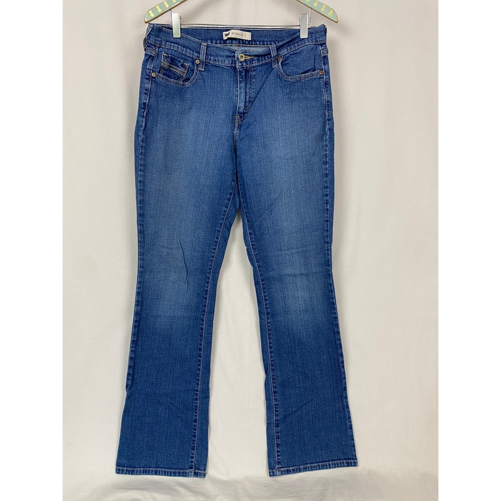 Levi's 515 Boot Cut Jeans Womens 12 Tall Blue Mid Rise Denim Y2K Aesthetic 32x34